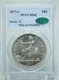 1877-S $1 Silver Trade Dollar PCGS MS 62 Green CAC #0985