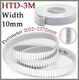 HTD 3M Synchronous Timing Belt Closed Loop For Pulley 10mm Width PU Steel Wire
