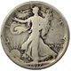 1917-S Obverse Walking Liberty Silver Half Dollar 50c Very Good VG+ #S4