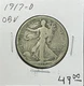 1917-D OBV Walking Liberty Half - Nice Grade -