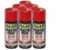 (6 PACK) VHT High Temp Paint SP821, Plastic Paint 11oz Aerosol Gloss Red