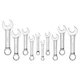 Platinum 99525 10 Pc. Metric Stubby Full Polished Combination Wrench Set