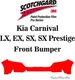 3M Scotchgard Paint Protection Film Pro Series Clear 2022 2023 Kia Carnival 
