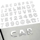 40PCS Custom Car Decal, 3D Chrome Letters Emblem, DIY Adhesive Number Symbol ...