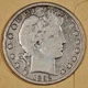 1892-s Barber Half. "LI-TY" & Part of "BER" of Liberty Visible.  VG-F.  192573