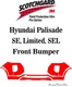 3M Scotchgard Paint Protection Film Pro Series 2020 2021 2022 Hyundai Palisade