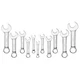 11 Pc. SAE Stubby Full Polished Combination Wrench Set 99505 PLATINUM TECH 99505