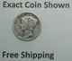 1920 D Winged Liberty Mercury 90% Silver Dime Denver mint Free Shipping