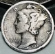 1920 D Mercury Dime 10c Liberty Head Ungraded 90% Silver US Coin CC28243