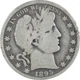 1895-O Barber Head Silver Half Dollar / VG