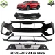 Front Bumper Cover Primed Plastic & Grille Assembly Kit For 2020-2022 Kia Niro
