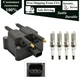 1Pcs Ignition Coil and 4Pcs Iridium Spark Plug For 2002-2005 Jeep Liberty 2.4L